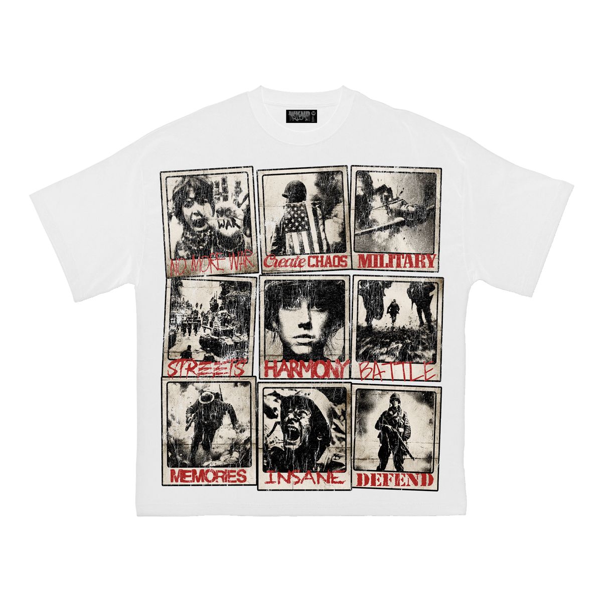 CREATE CHAOS WHITE TEE