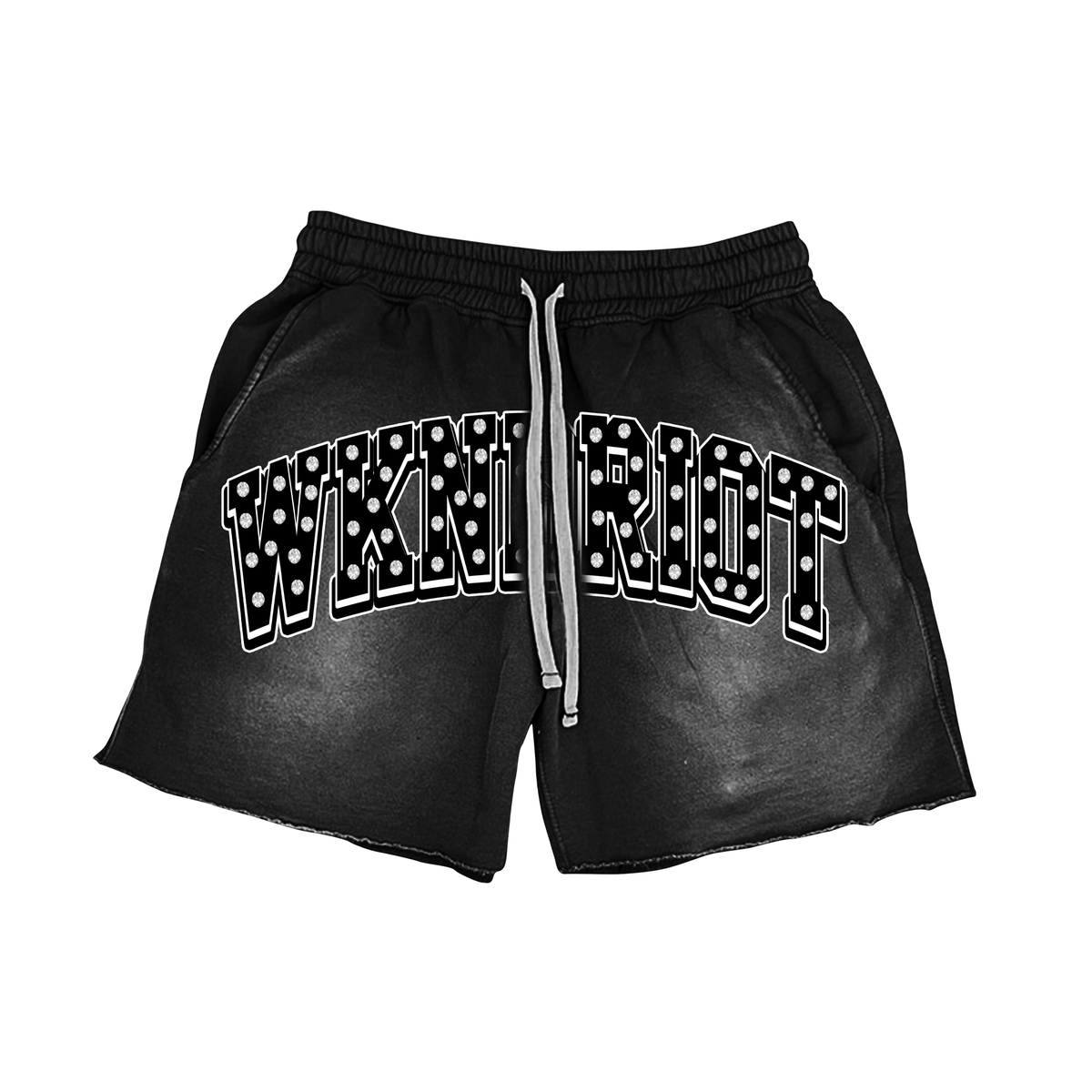WORLD CHAOS TERRY SHORT W/ RHINESTONE