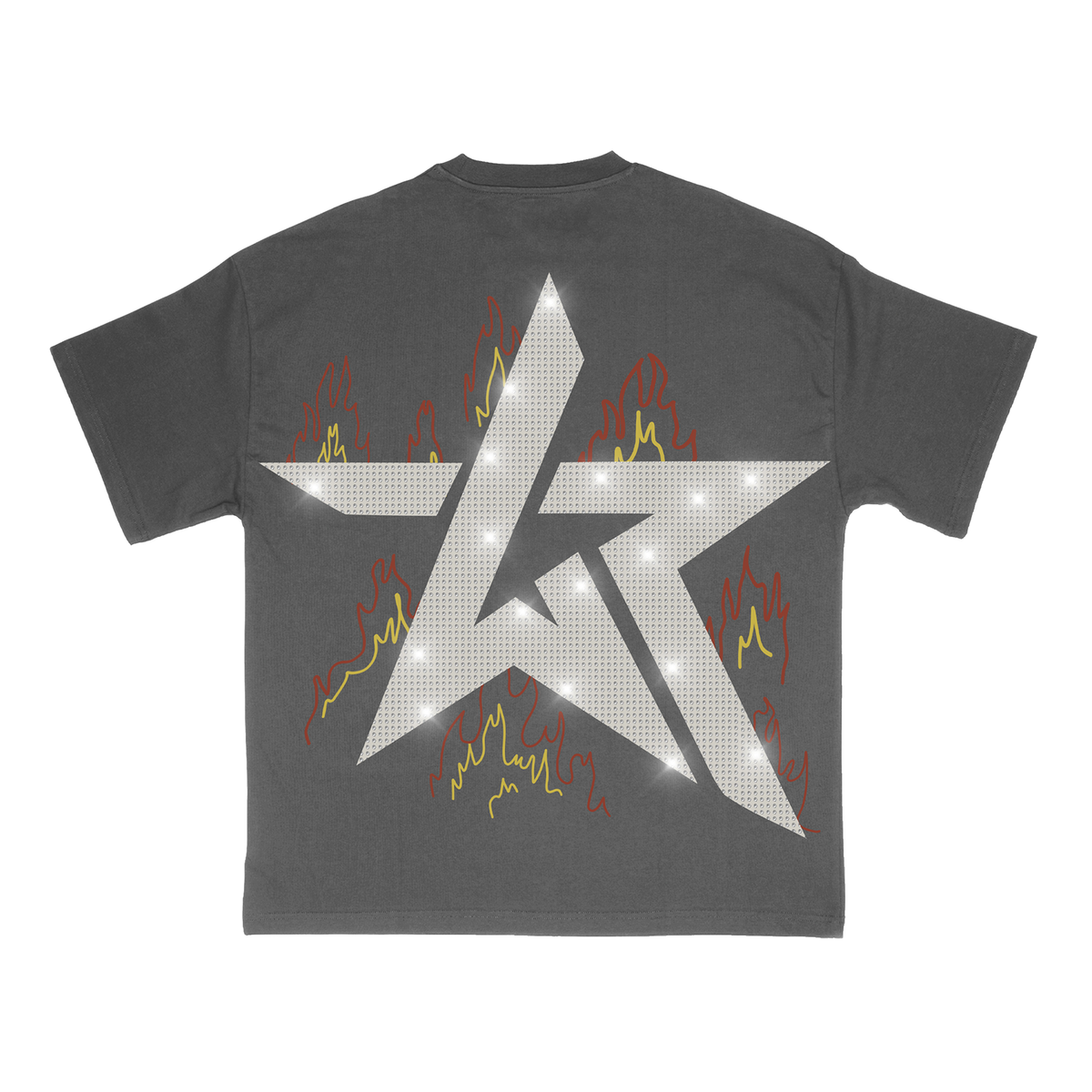 NO FEAR GREY W/ RHINESTONE TEE