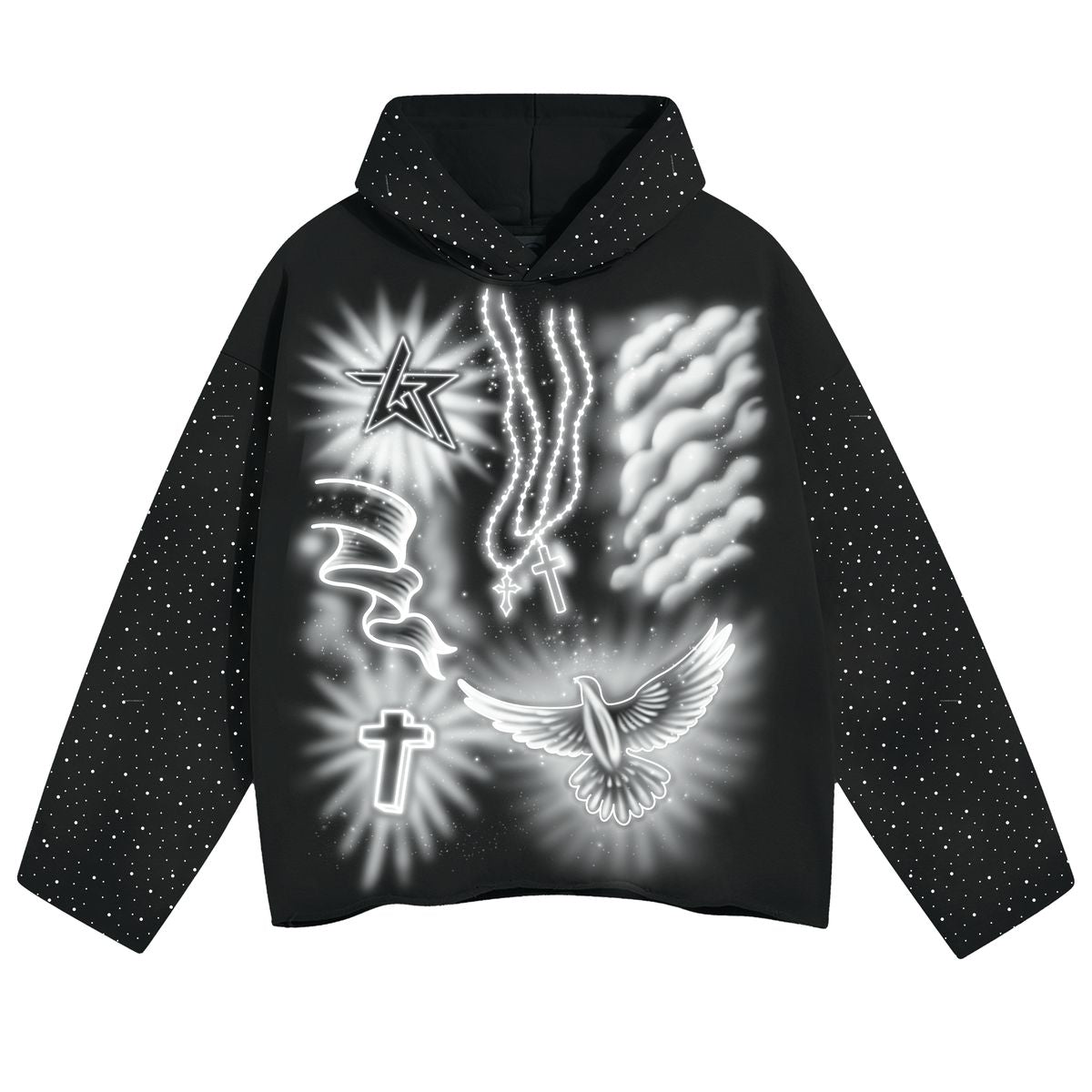 AIR BRUSH (RHINESTONES) HOODY