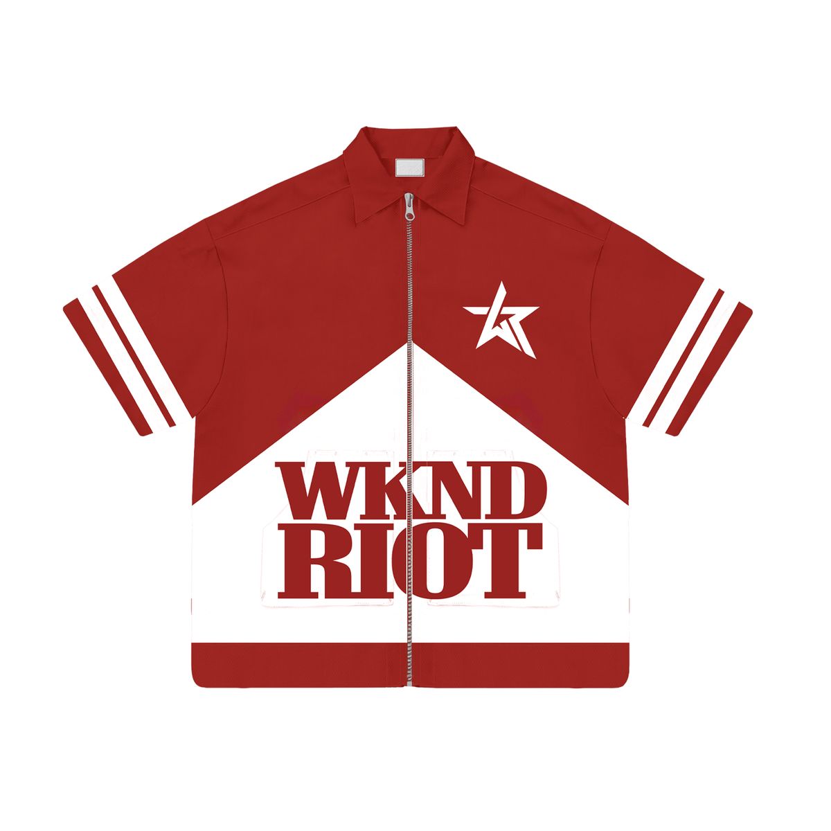 WKND RIOT RED ZIP UP