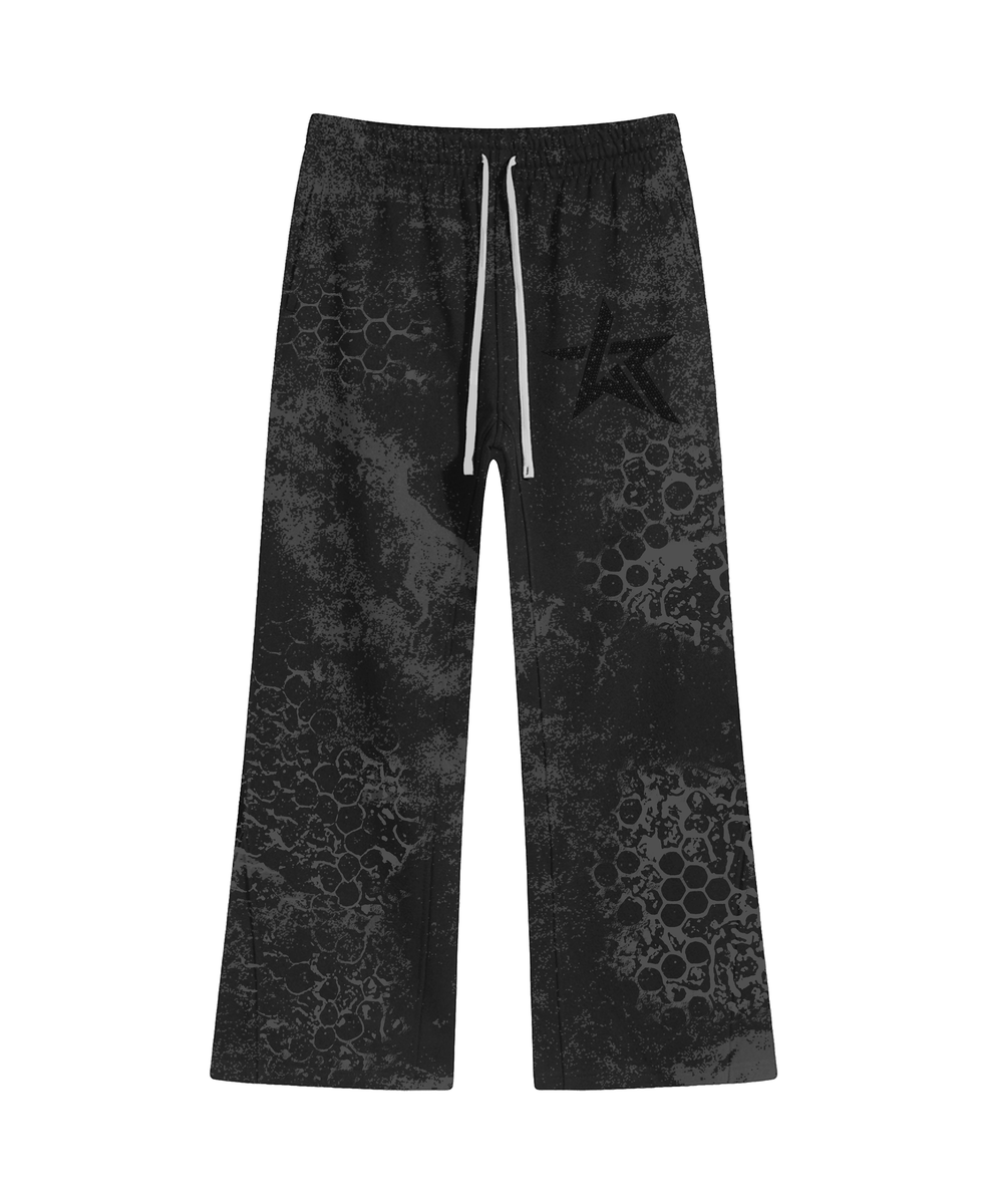 BLK ON BLK W/ RHINESTONES SWEATPANTS