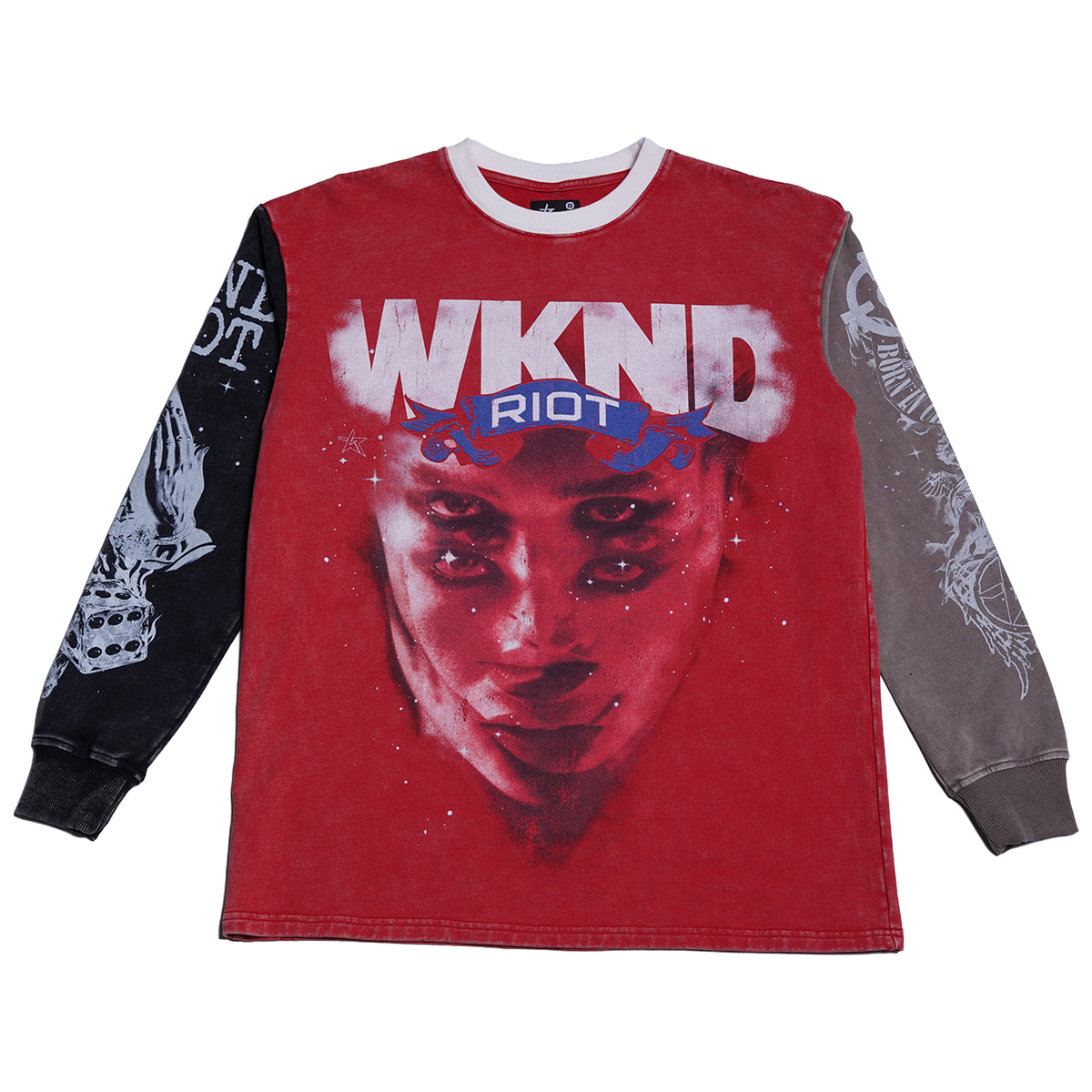 RIOT FACE LONG SLEEVE - RED