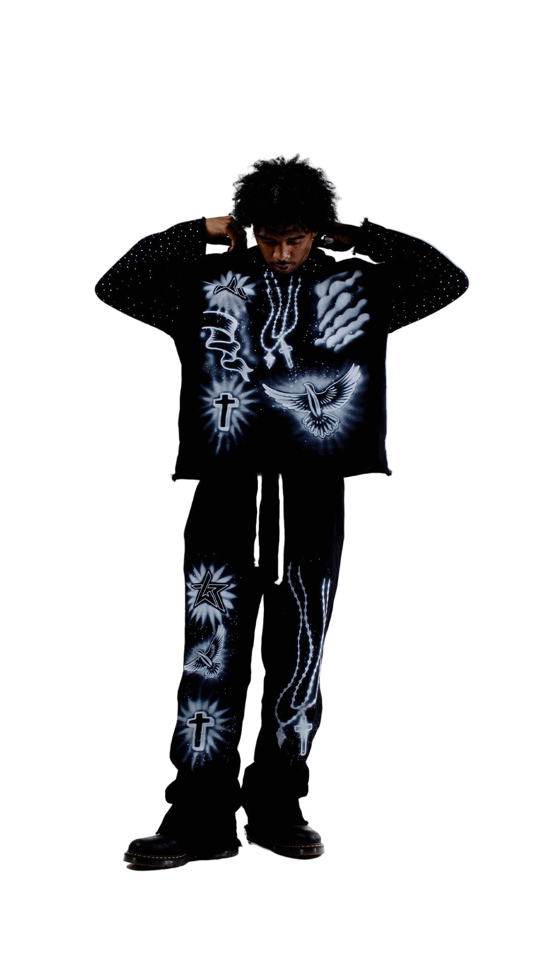 AIR BRUSH (RHINESTONES) HOODY