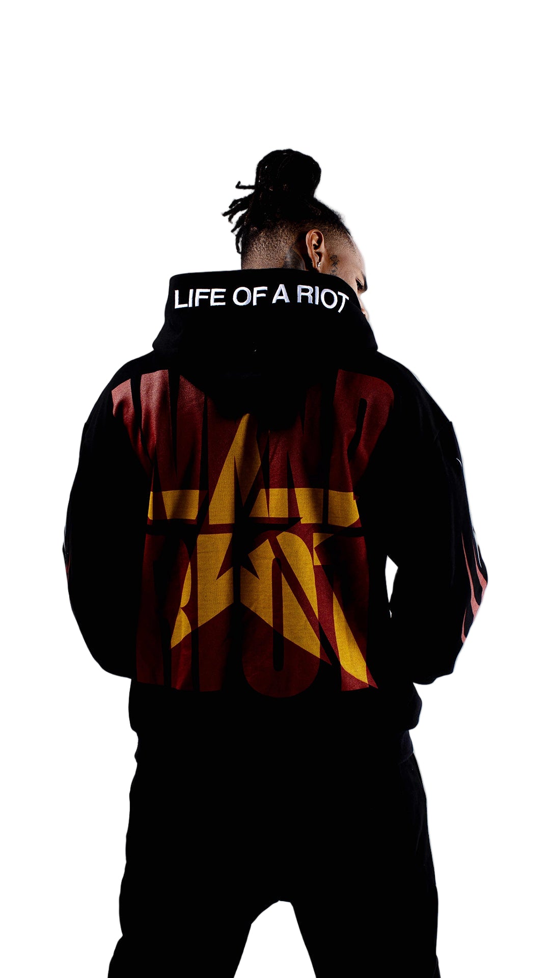 RIOT LIFESTYLE ZIP UP HOODY BLACK